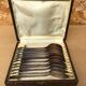 Series 12 old art deco coffee spoons vintage silver metal