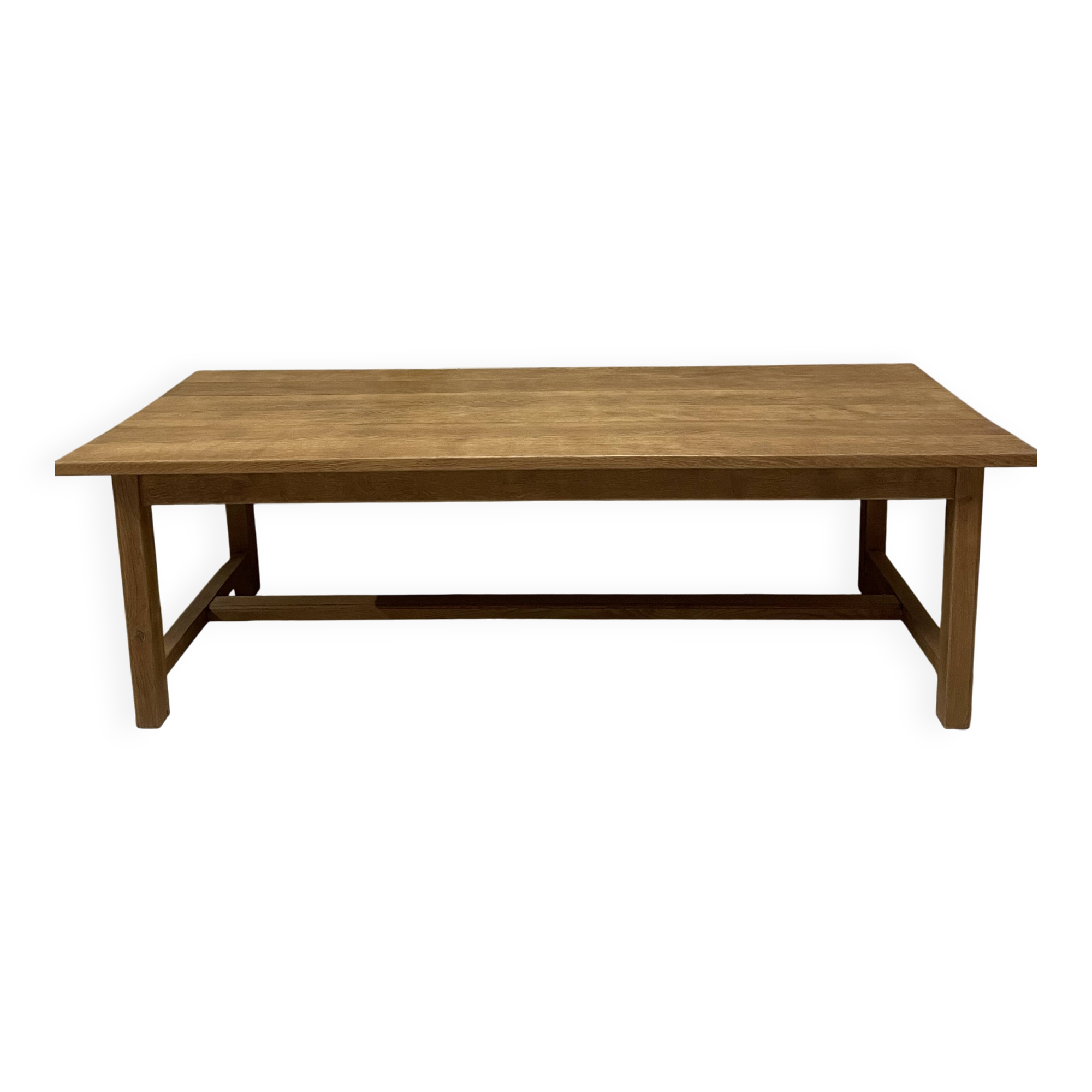 Solid wood farmhouse table – country style 230cm