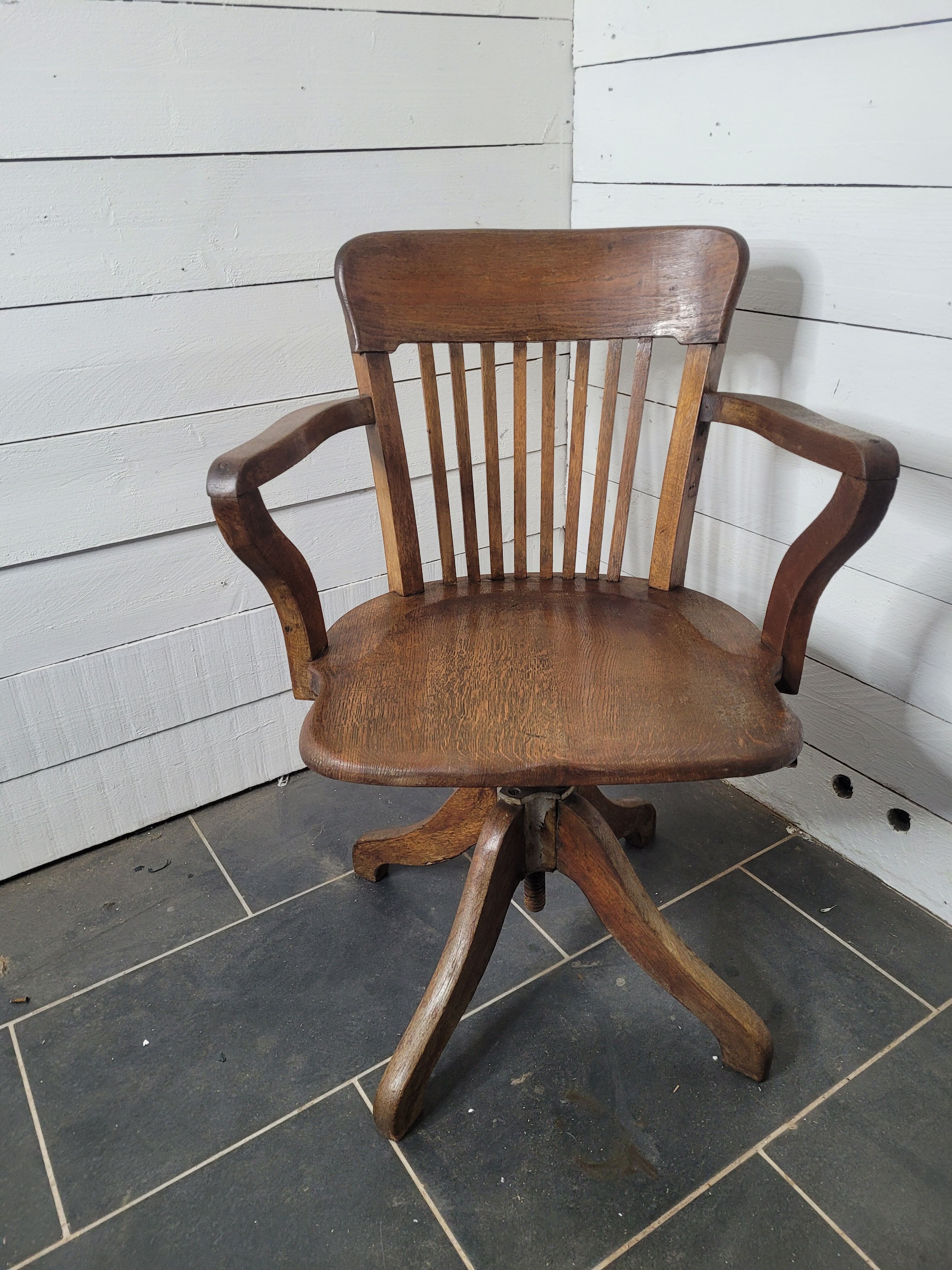 American desk chair in oak