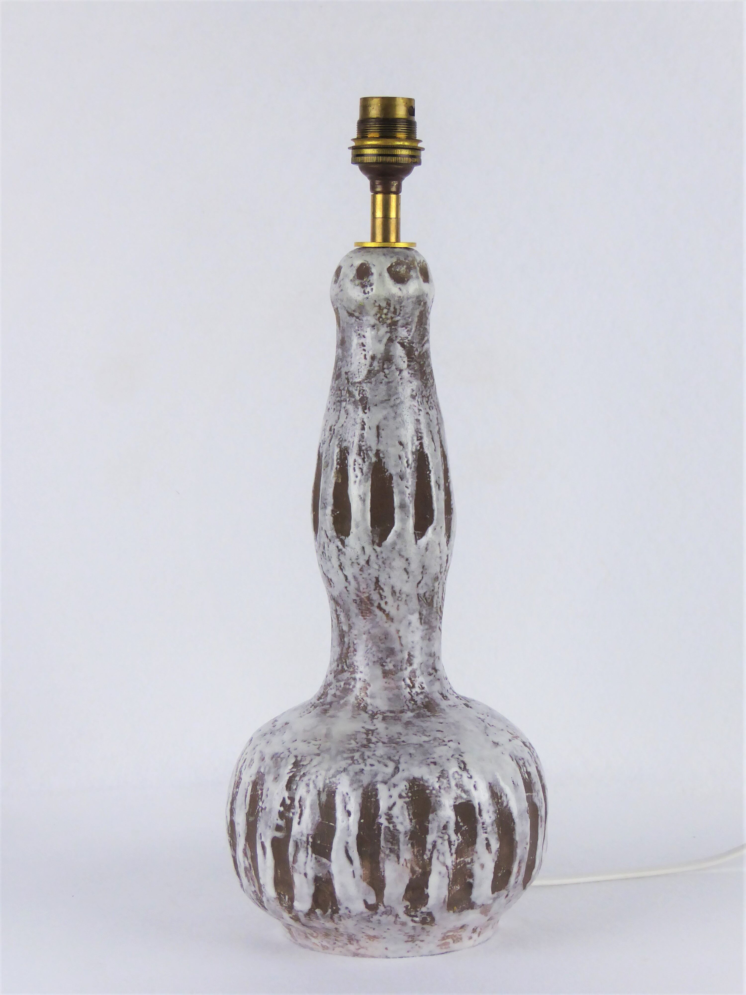Lampe coloquinte céramique 1950