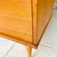 Large vintage chest of drawers with 4 drawers and oak storage, circa 1960s.