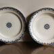Lot de 5 plats en terre de fer