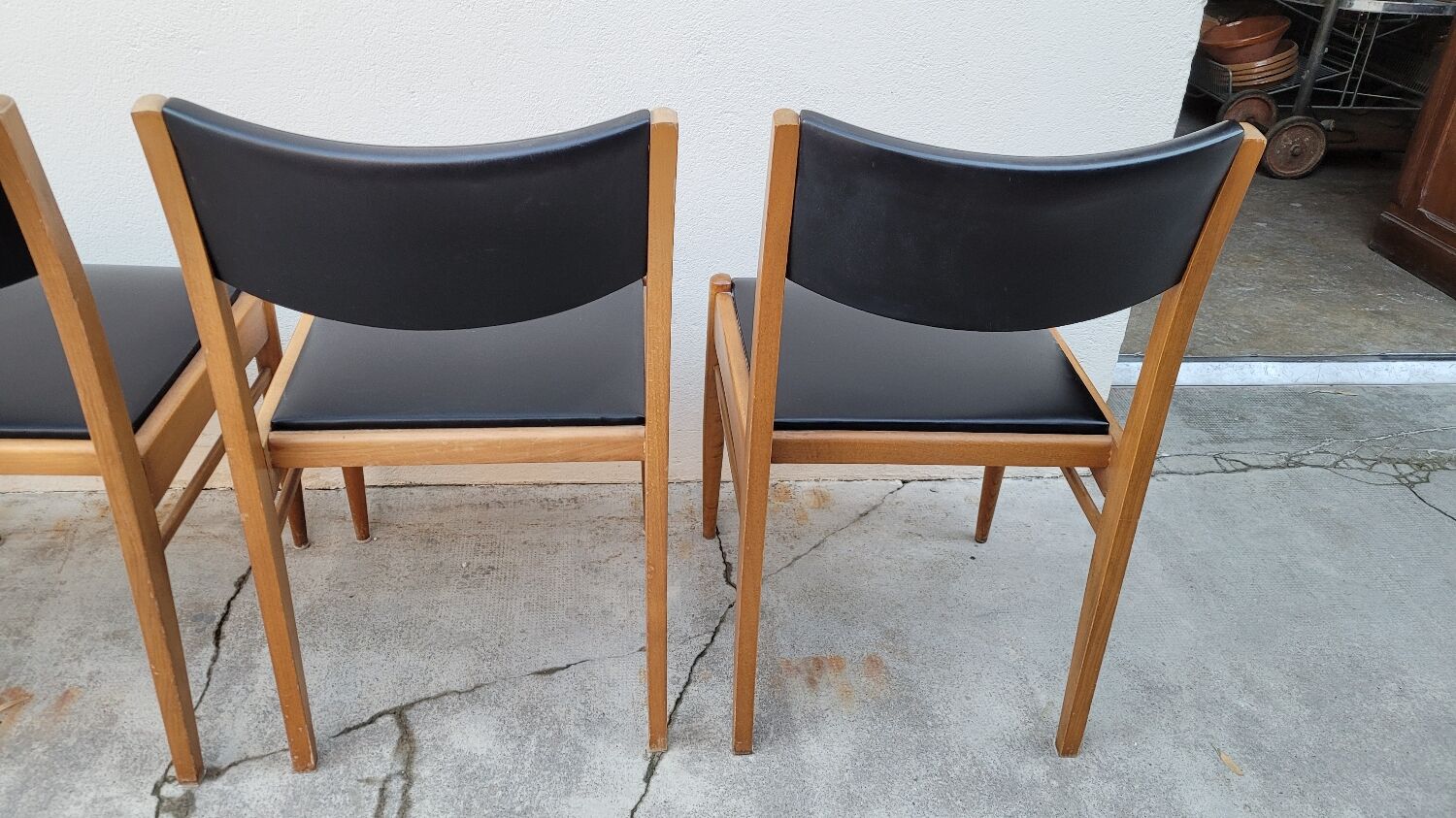 Série de 4 chaises scandinave vintage 1950