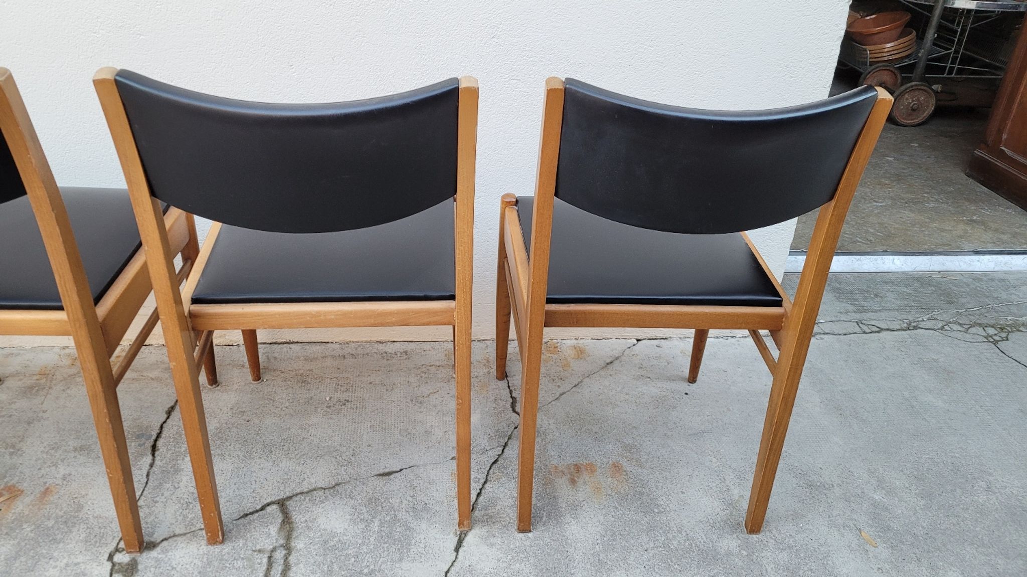 Série de 4 chaises scandinave vintage 1950