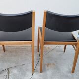 Series of 4 vintage Scandinavian chairs 1950