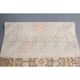 Tapis de couloir vintage turc Oushak fait main en laine et coton orange