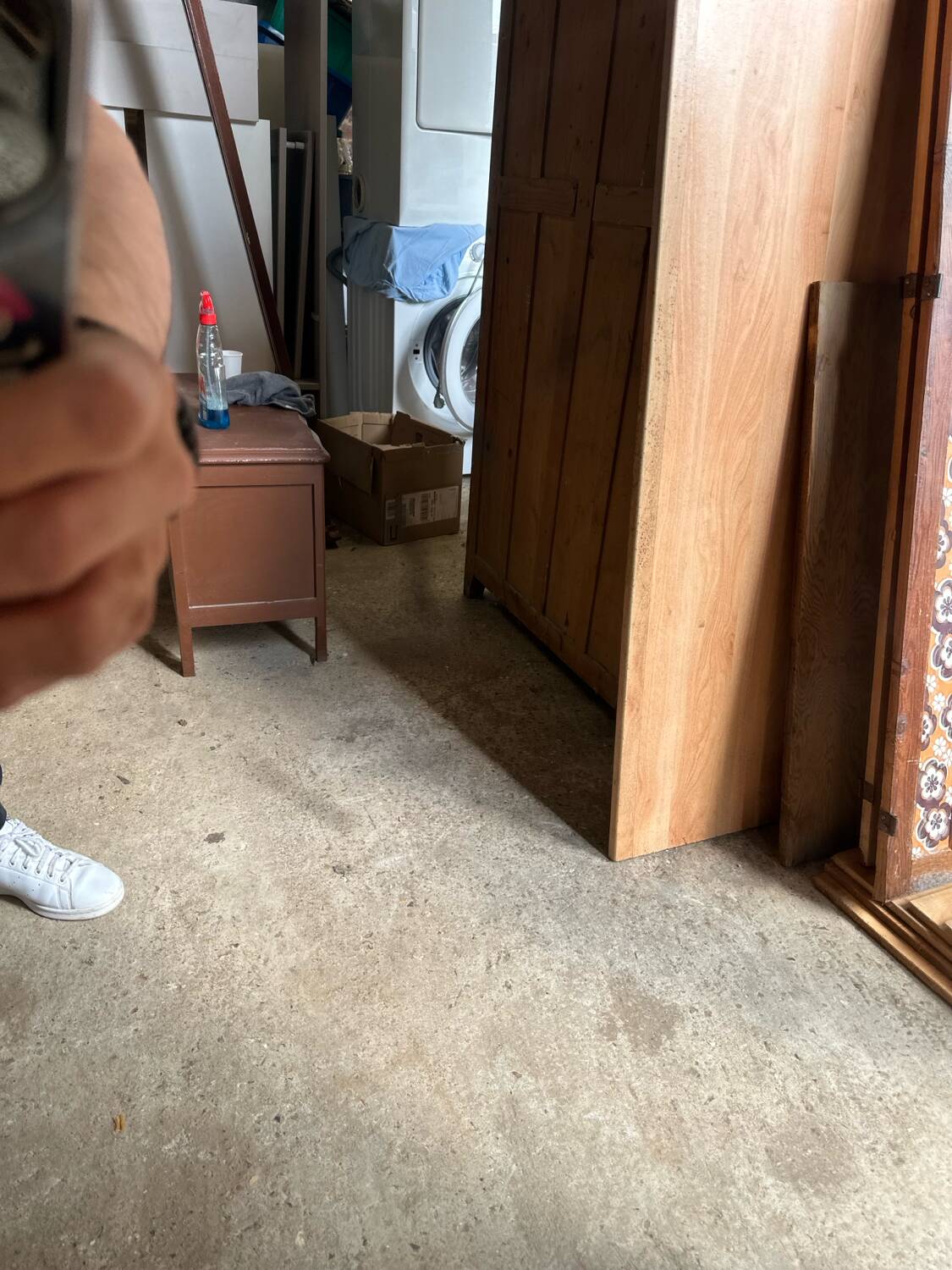 Old solid wood hosiery cabinet