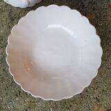 Hollow dishes old salad bowl white earthenware
