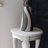 Very beautiful enameled stoneware jug from the 1950s