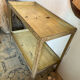 Beige metal shelf