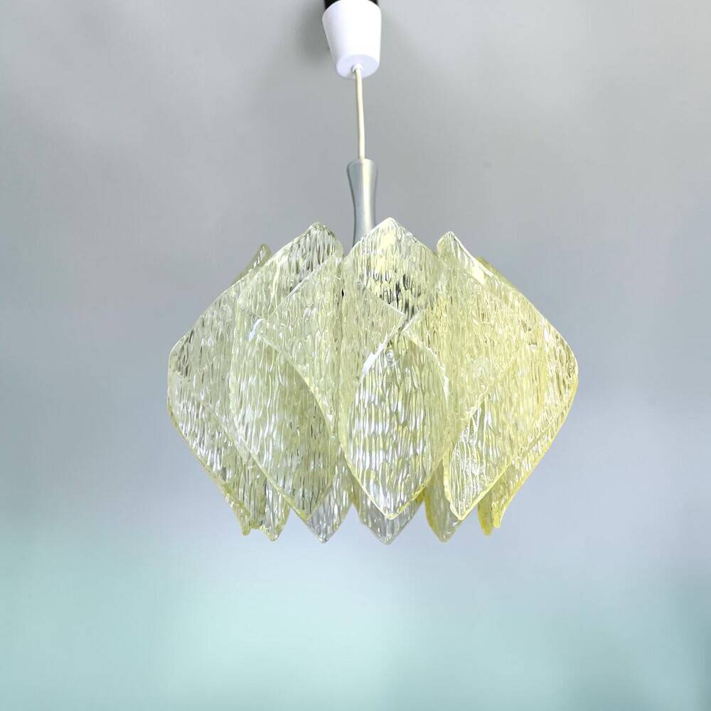 Lampe suspendue en acrylique lucite transparent par ME Marbach Leutchen Allemagne