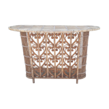 Peacock rattan bar