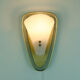 1950s sconce gray metal mesh and brass with white acrylic shade