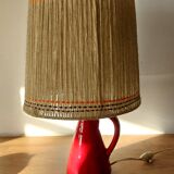 Red ceramic lamp 1950/1960.