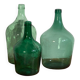 Antique green colored demiurge boxes (c.1920). Set of 3 pieces