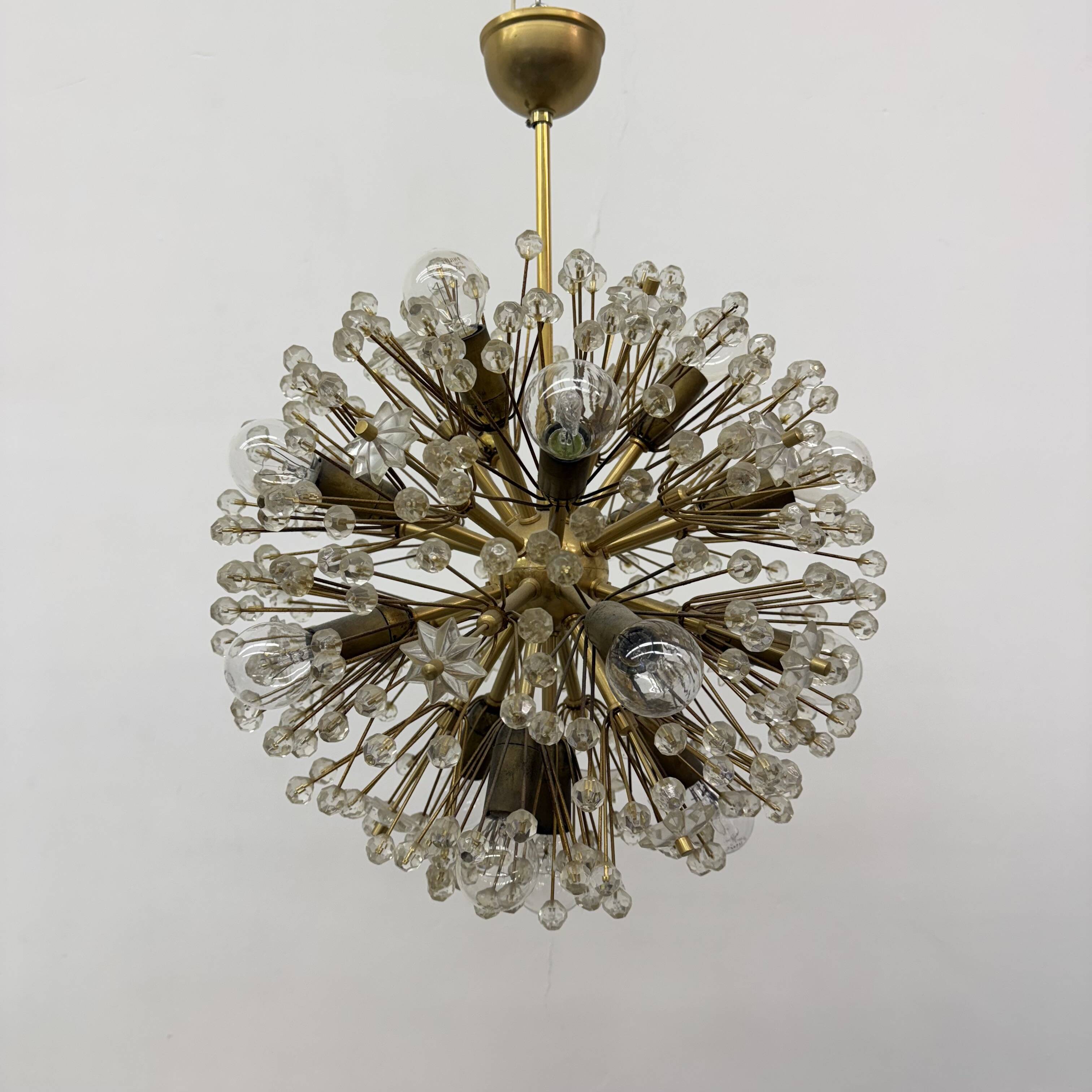 Starburst Brass Chandelier by Emil Stejnar , Austria 1960s
