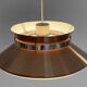 Copper colored aluminium pendant light by Carl Thore for Granhaga Metall. Sweden 1970s