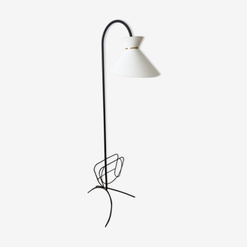 Lampadaire 1950-60 avec porte revue et diabolo