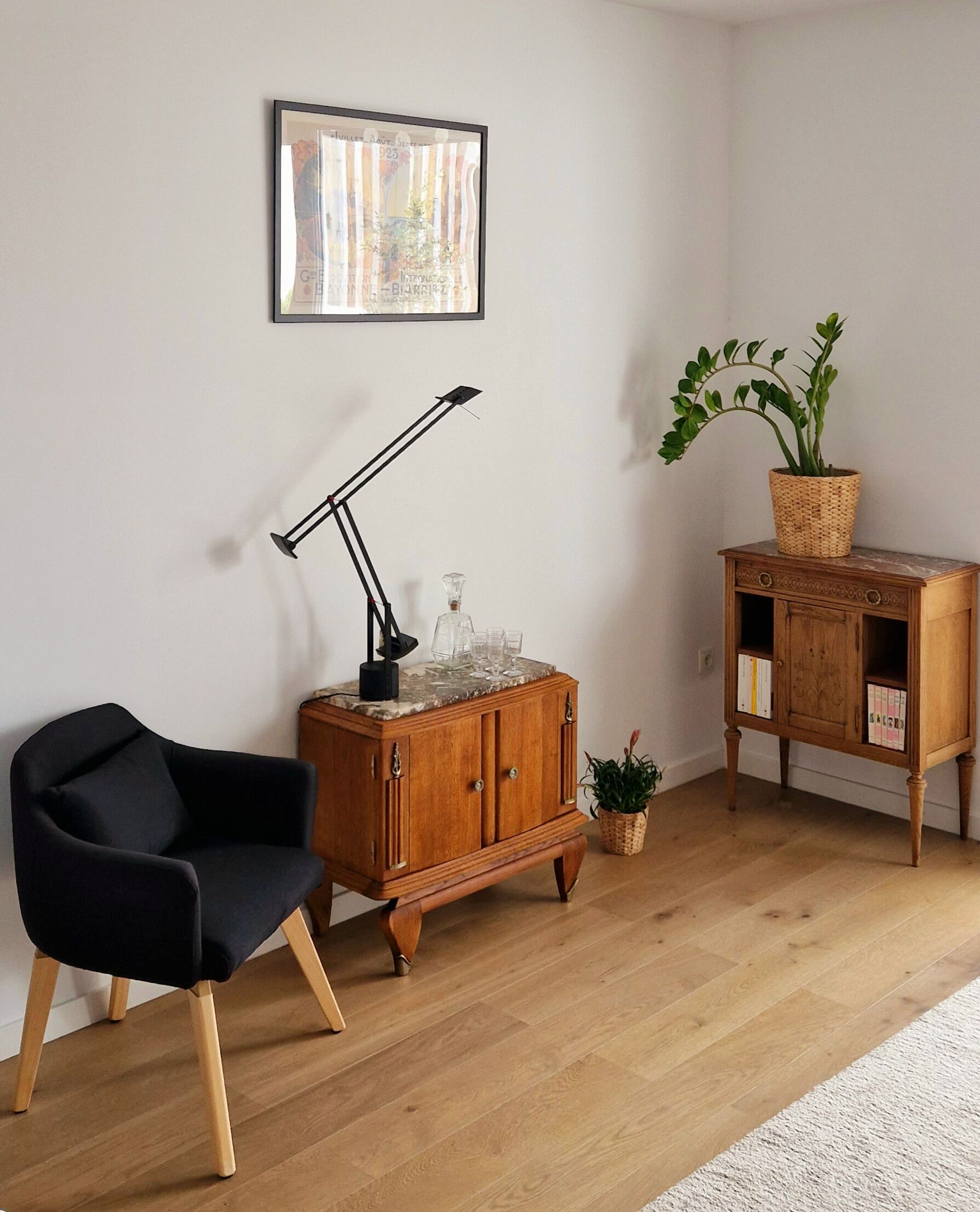 Oak bar furniture art deco style