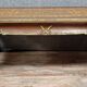 Louis XV style coffee table in marquetry and patinated bronzes circa 1950