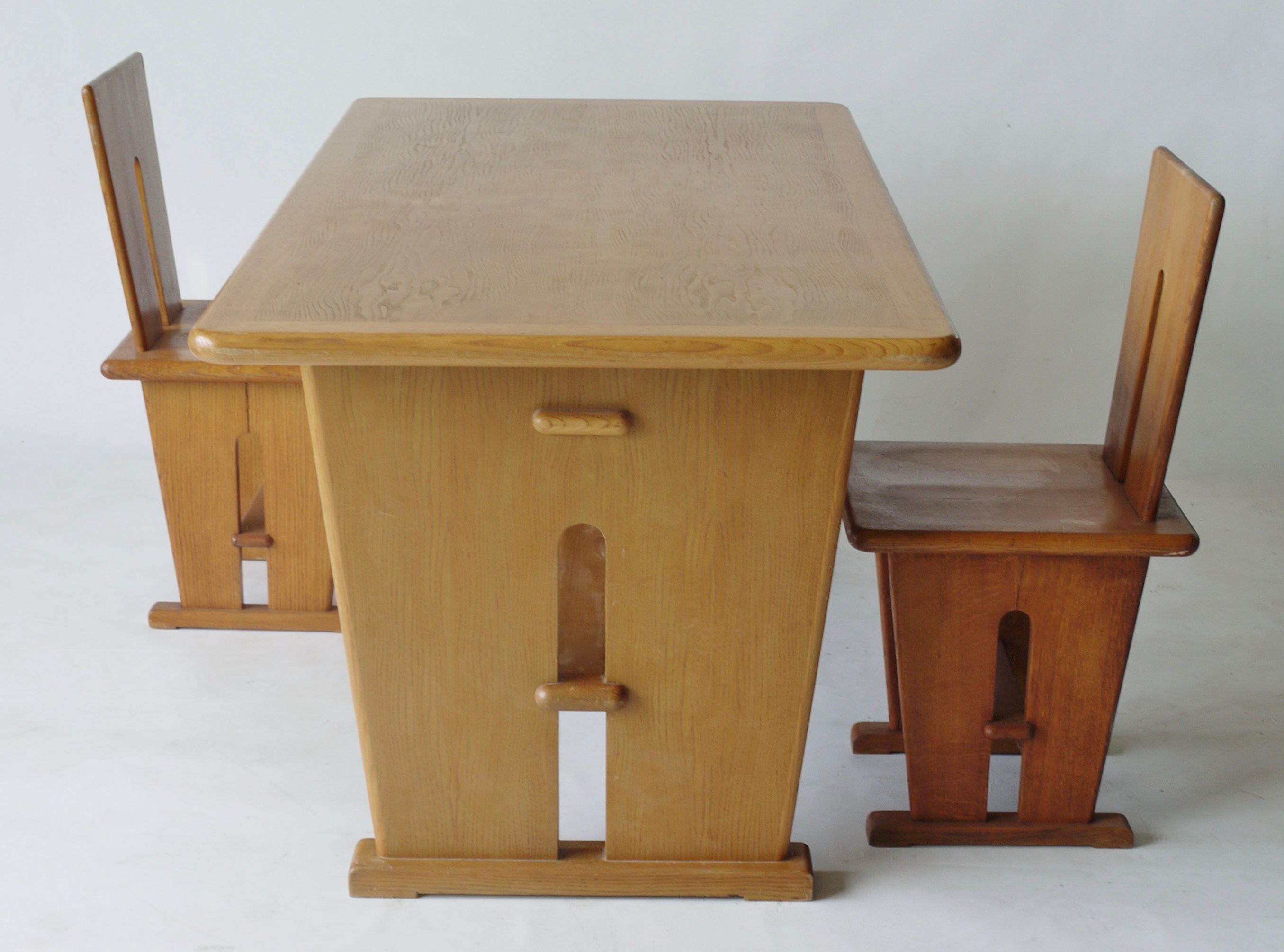 Bureau en chêne double face par Bas van Pelt pour EMS Overschie années 1930