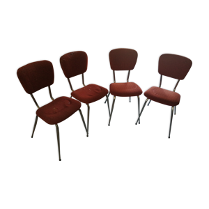 Lot de 4 chaises en velours