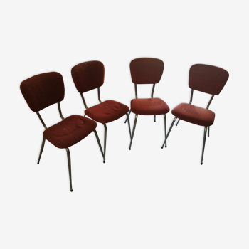 Set of 4 vintage velvet chairs