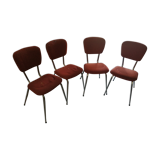 Set of 4 vintage velvet chairs