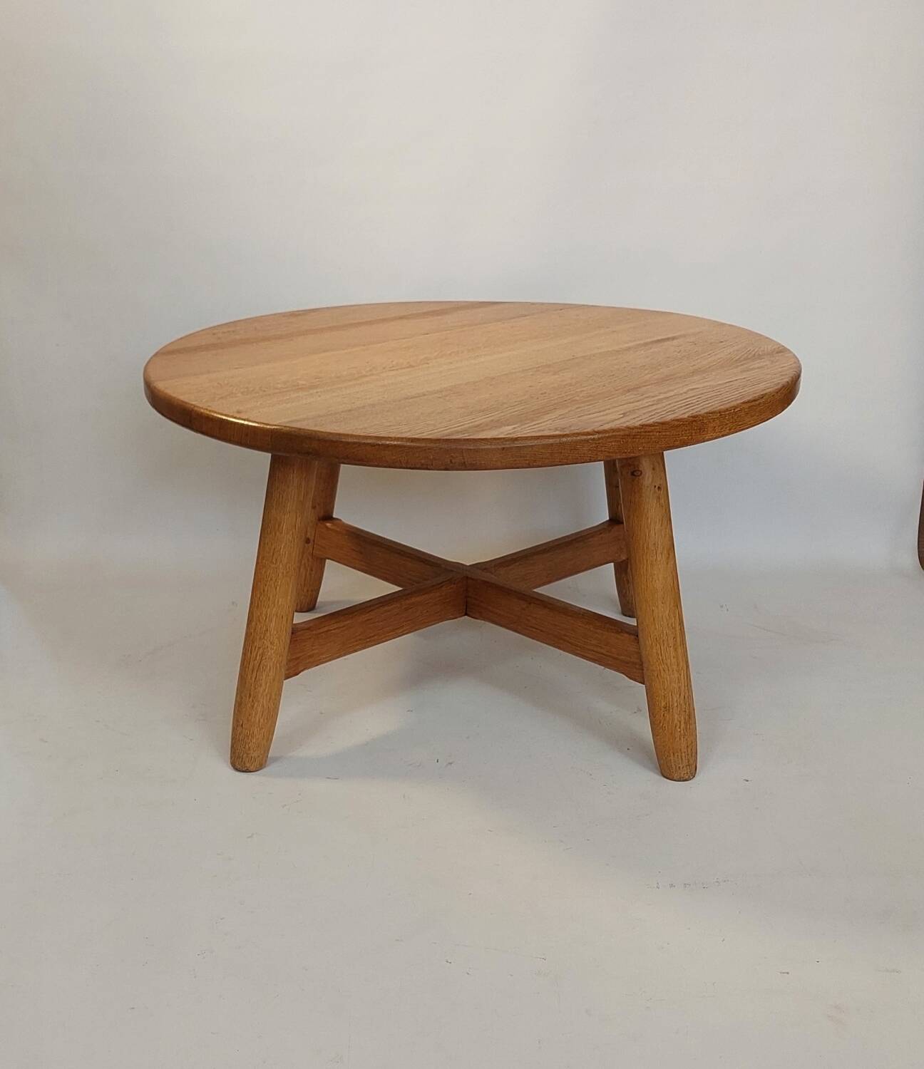 Brutalist oak coffee table