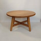 Brutalist oak coffee table