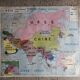 Vintage school map mdi Asia USSR - South America.