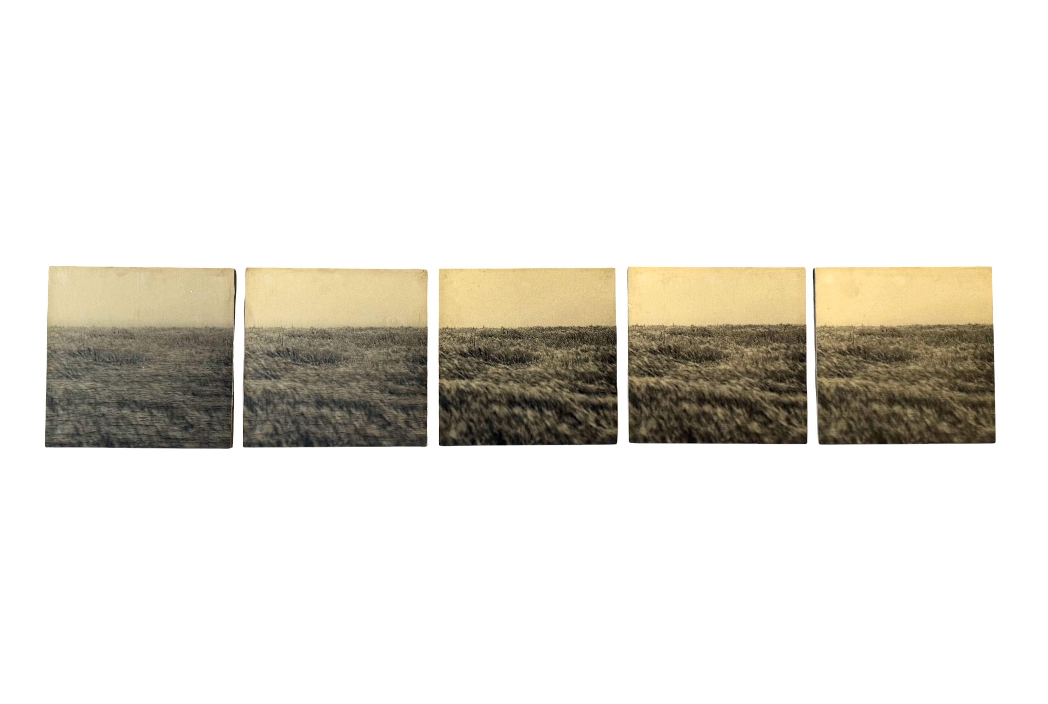 Gerry Hunt (1927 - 2023), set of 5 photographs mounted on wooden panels, United Kingdom 1977