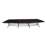 Vintage rosewood steel conference table Gianni Moscatelli Formanova 1970