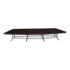 Vintage rosewood steel conference table Gianni Moscatelli Formanova 1970