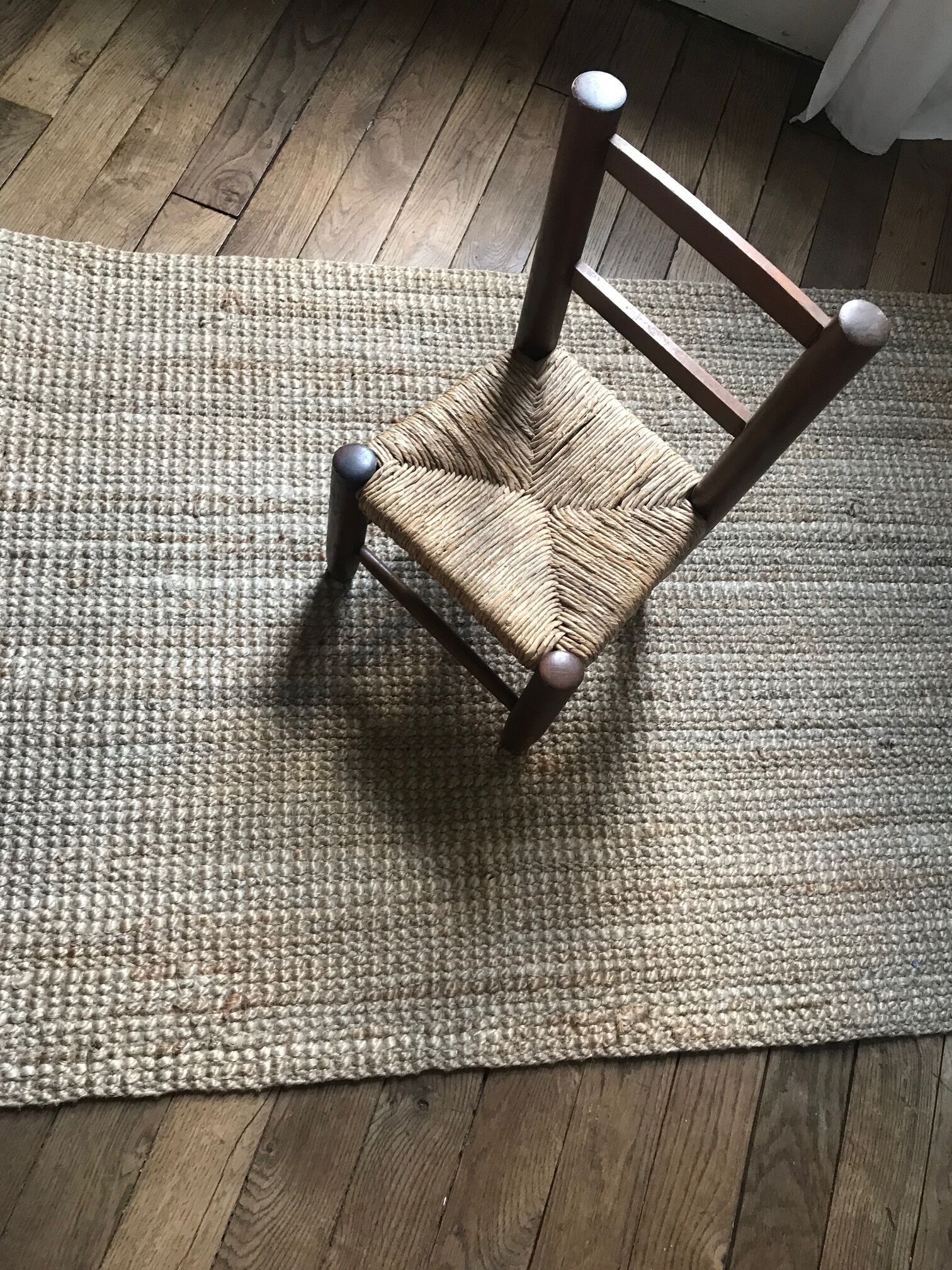 Children's chair wood and straw