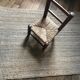 Children's chair wood and straw