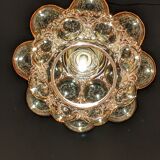 Amber bubble pendant lamp by Helena Tynell for Limburg 60s/70s