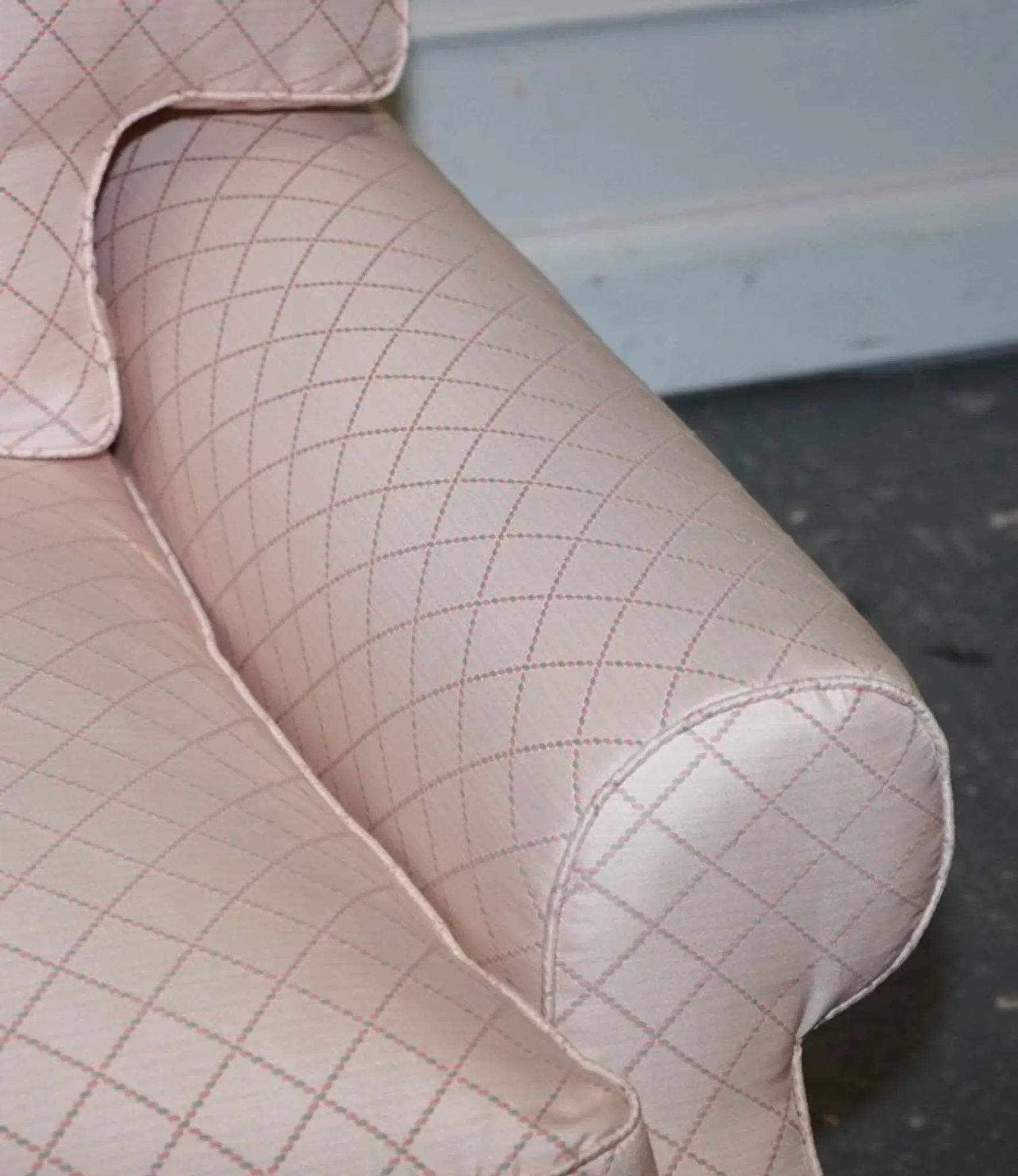 Country House Armchair and Ottoman Set, England