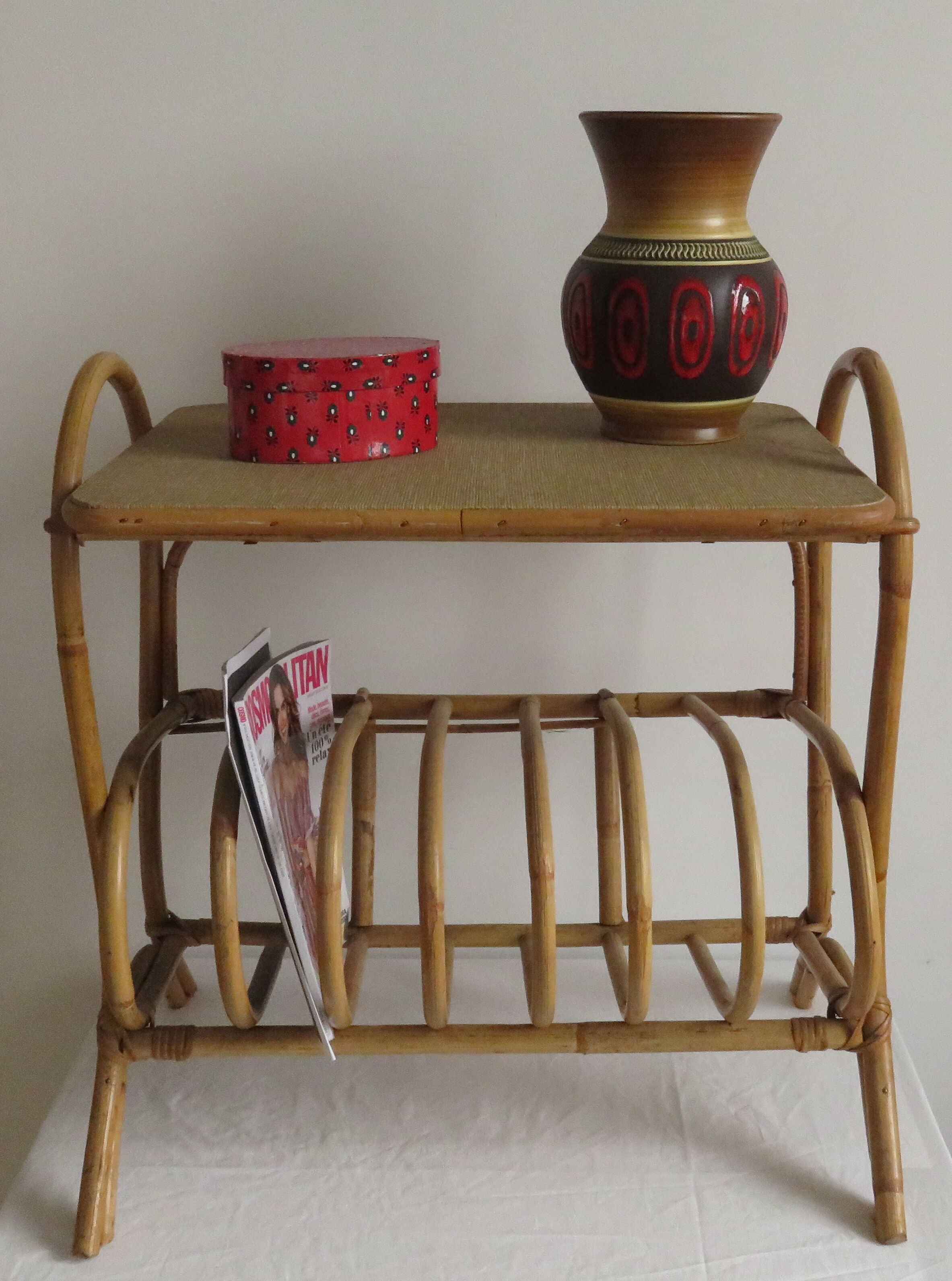 Bedside table and magazine rack wicker