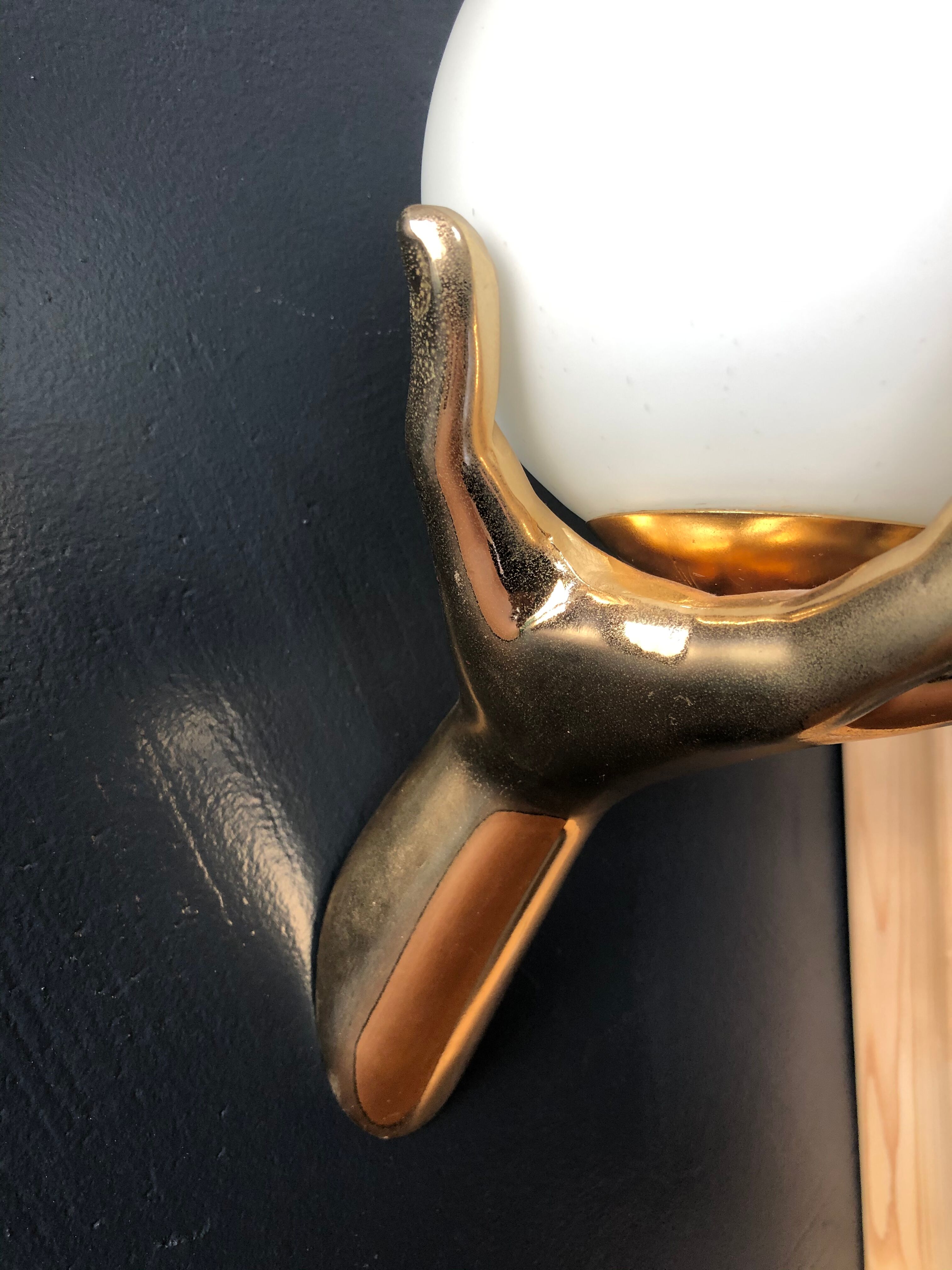 Bronze hand sconces, maison Arlus