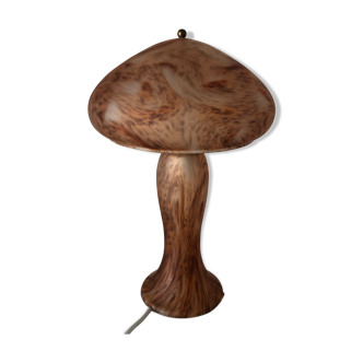 Mushroom lamp vintage glass paste 1970 - 25 cm