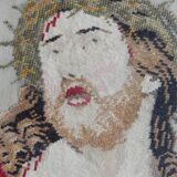 Framed tapestry portrait of Jesus Christ