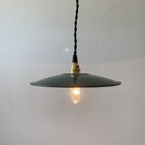 Old industrial blue grey enamelled suspension
