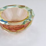Large Faceted Murano Glass Bowl for Caviar, Italy, 1960s