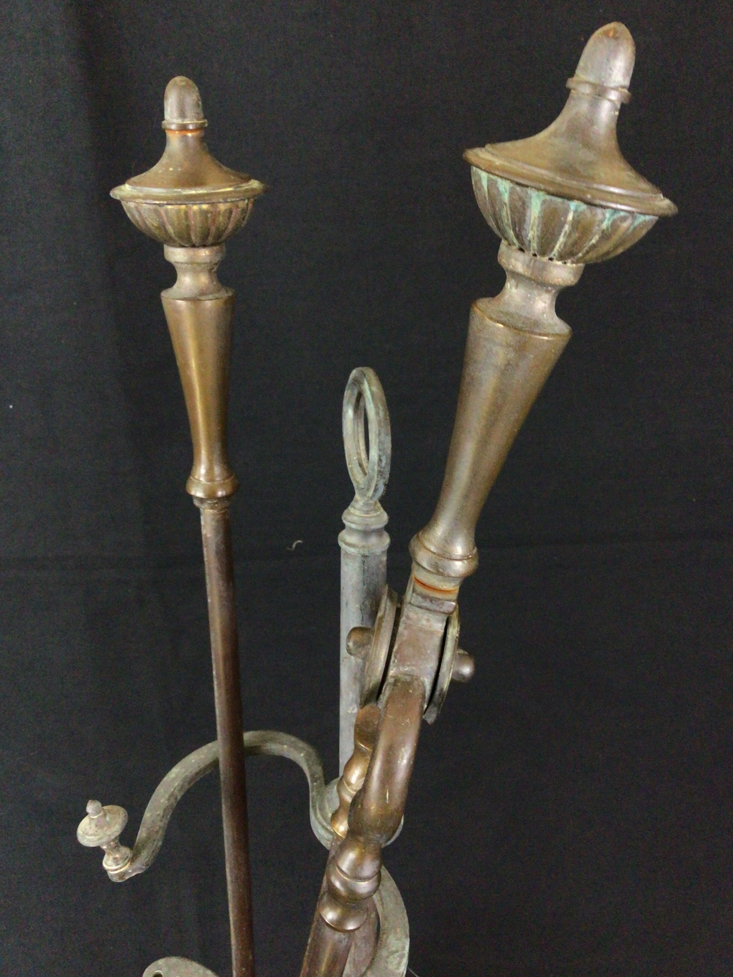 Brass fireplace servant