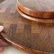 Large rotating teak platter Denmark Digsmed 1970