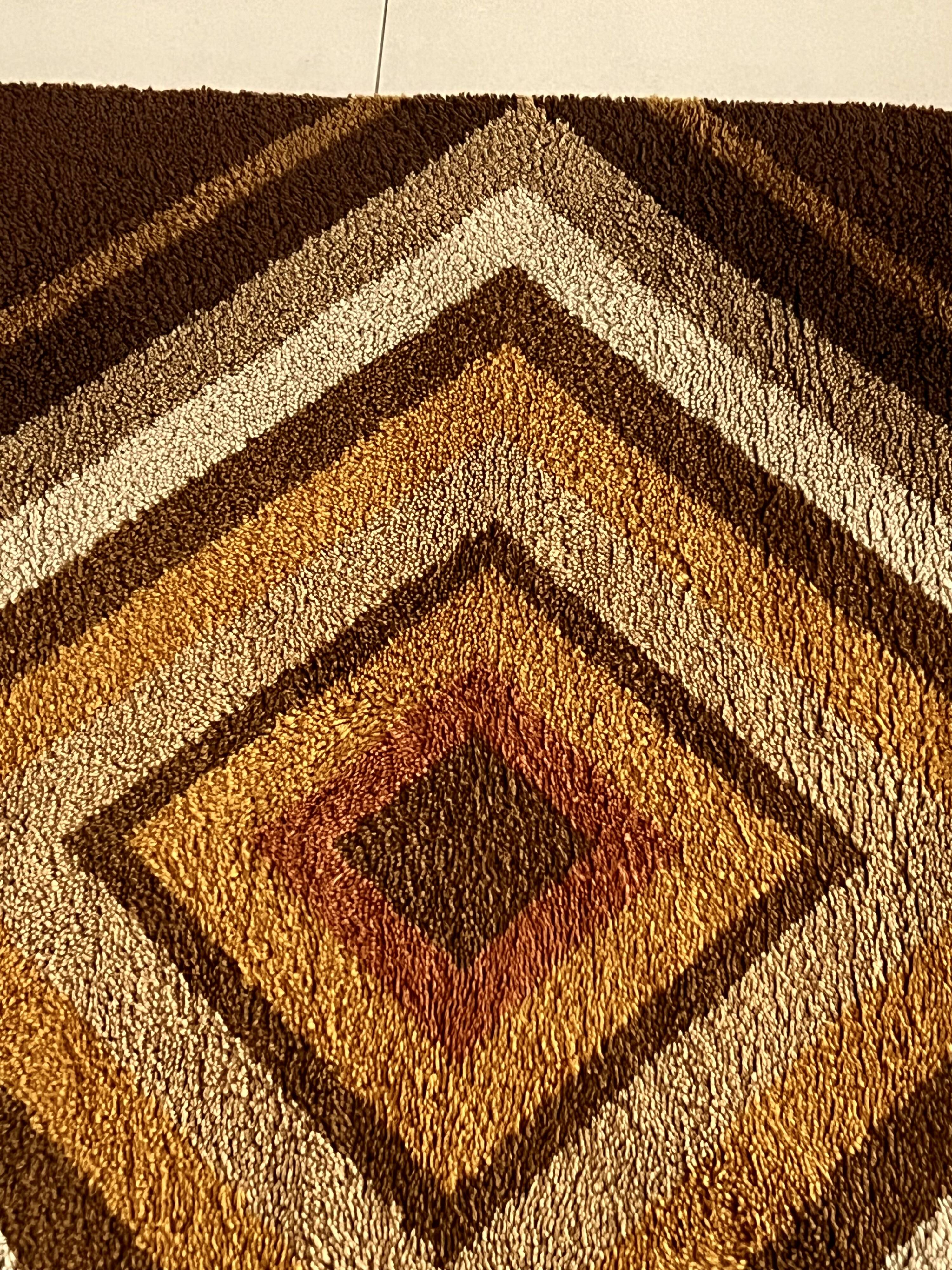 Wool rug series Grafik 100 by S. Doege, Germany 70s