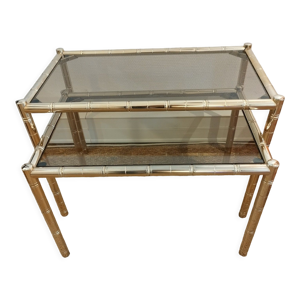 Paire de tables en métal