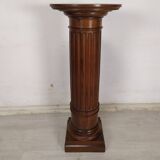 Antique walnut column stand