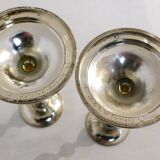 Pair of metal candle holders